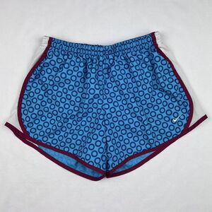 Nike Girl’s XL Dri-Fit Blue Red White Print Active Lined Running Shorts